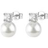 Brosway Orecchini Donna, Orecchini a Lobo in Argento e Infinite White/perle | Collezione FANCY - FIW145