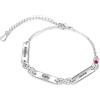 Lam Hub Fong Bracciale Infinito in Argento Personalizzato da Donna con Incisione 1-6 Nomi Braccialetti Madre Figlia Regolabili Regalo per la Festa Della Mamma Compleanno Natale (3 Nomi)