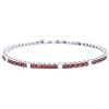 amorili Bracciale Tennis in Acciaio inox Uomo Donna Regolabile - Effetto Diamante, Ultra Resistente, Alternativa Superiore al 925 (rubino mm 3)