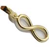 Gioelleria Assodiori Ciondolo Pendente Infinito in Oro Giallo o Bianco 750 18k, Lunghezza 1.3 cm (Oro Bianco)