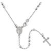 inSCINTILLE I Rosari Collana Uomo Donna in Argento Unisex Rosario con sfere Sfaccettate e Croce Pendente, colorazione Tre ori o Argento con confezione regalo inclusa