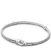 PANDORA Bracciale per charm in argento con borchie 593681C00, 21 cm, Argento sterling, Nessuna pietra preziosa