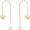 Brosway Orecchini Donna, Orecchini Pendenti in Acciaio e Cristalli con Simbolo Cuore | Collezione CHAKRA - BHKE187