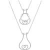 Hobbspring Collana porta anelli a forma di cuore, collana per matrimonio, fidanzamento, collana con ciondolo per moglie, fidanzata, infermiera, regalo da donna