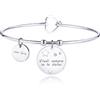 MunkiMix Braccialetti Personalizzati Acciaio Inossidabile per Donna Bracciale Cuore Personalizzato Bracciale Aperto Regali per Amich Fidanzata Moglie (Stile 6)