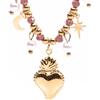 Enrico Coveri Collana Donna Cuore Sacro, Collanina in Acciaio Gold