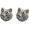 ForFox Orecchini gatto in argento sterling 925 per ragazze donna