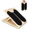 Yunlaishaocer Panca inclinata per allungare i polpacci in legno, tavola obliqua 2 in 1 con 5 angoli e maniglia da trasporto, balance board per l'equilibrio, allenatore polpacci pieghevole