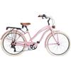 Airbici Bicicletta Cruiser Donna Sun on the Beach 790L 26 Rosa | Bicicletta da Passeggio | Bici Vintage Retro Donna | Bici da Città 6 Velocità, Telaio in Alluminio, Parafanghi, Luci LED e Portapacchi