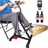 NISDOKR Pedale per mani, braccia, gambe e ginocchia, attrezzatura fitness regolabile per anziani, cyclette a doppio pedale per tutto il corpo (con monitor)