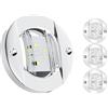 Cpolebev Luci Interne per Barche Marine 4 Pezzi, Luce di Cortesia per Ponte Barca Un LED 12V 3 Pollici Luce di Ancoraggio Un Poppa Rotonda Bianca Un 6 LED