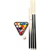 John West, set da biliardo per principianti, con palline e triangolo, 4 stecche (145, 122 + 92)