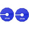Bosiyrggrl 2 Pezzi Piastre da Palestra Micro-Type Manubri Peso Frazionario 0,75 kg Piastre in Gomma Peso Frazionario Piastre Aggiuntive Apertura 35 mm