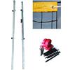 Gana Sport Rete Beach Volley Professionale con Pali in Acciaio Zincato Ø 80 mm, Rete Regolamentare e Linee Segnaletica Campo - Kit Completo Made in Italy