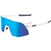 100% Occhiali da ciclismo S3 Matte White, Hiper Blue, Bianco, Lente Specchio Blu
