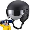 Dewireaey Casco Da Snowboard | Cappello Con Occhiali | Casco da Snowboard Invernale Antivento | Per Uomini Donne Sciatori Snowboarder Discesa Libera Località Sciistica Sport All'Aperto Motociclo
