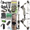PYMUST Kit frecce per arco compound da tiro con l'arco 0-70 libbre regolabile 320 fps Tiro con l'arco Caccia - Confezione con accessori per la caccia con l'arco