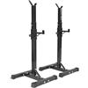 YIZHE Rack da Squat, Regolabile Porta Manubri da Squat, I Cavalletti per Bilanciere con Barre di Supporto, Altezza Regolabile 105 à 160 cm, Stabile e Robusto, Max 200KG