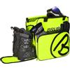 Brubaker Super Champion borsa porta scarponi da sci borsa da casco con portascarpe - giallo neon/nero