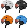 Aumotop Casco da Sci Casco da Snowboard Occhiali Antiappannamento per Uomo e Donna per Sport Sulla PC + EPS L (L)
