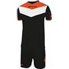 Givova KITC63 Maglia e Pantaloncino da Calcio, Unisex - Adulto, Nero/Arancio Fluo, L