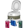 Enders WC Chimico Portatile per Campeggio, Starter Set Green Deluxe con Liquido Sanitario e Carta igienica - Water Portatile, WC da Campeggio, WC Camper, Bagno Chimico