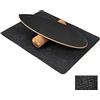 COSTWAY Balance Board in Legno, Tavola di Equilibrio con Rullo e Tappetino per Allenamento Skateboard Hockey Snowboard Surfing, per Esercizi Equilibrio e Tonificazione Core (Nero)