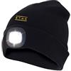 STAK BY VELAMP Stak ORTHUS, Beretto LED Unisex Adulto, Nero, Taglia Unica