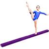 RELAX4LIFE Trave da Ginnastica Pieghevole 210 cm, Trave di Equilibrio per Palestra e Casa con Base Antiscivolo, Cerniere e Schiuma, Allenamento Fitness per Bambini e Adulti (Viola)