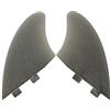 UP SURF UPSURF Pinne da surf in fibra di vetro Double Tabs Pinne Tavola da surf Twin Keel fin (C-Grigio)