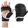Decorhome Guanti Mezze Dita, Guanti Kickboxing Mezze Dita Progettati, Guanti da Sacco da Allenamento per Protezione del Polso, Guanti MMA Multifunzionali per Allenamento, Guanti da Boxe Mezze Dita con Palmi Tra