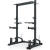 Atletica R7 Half Rack 214 cm di altezza Stabile con 102 kg di peso netto J-Hook Professionale Deadlift Station Tubo quadrato da 70 mm