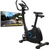 Skandika ergometro Bragi | cyclette per casa, volano da 7 kg, sistema frenante magnetico, Kinomap per l'allenamento virtuale, regolazione dell'altezza, ruote di trasporto, supporto per tablet