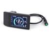 Zilimontt Display LCD a colori per bici elettrica 500C | Velocità e chilometraggio | Indicatore di batteria e alimentazione | Nero