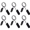 BlueSunny - Set di 6 chiusure a molla per bilanciere da 30 mm, chiusura a molla, per bilanciere, manubri, manubri corti in nero, per fitness, esercizi e sollevamento pesi