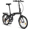 Licorne Bike Licorne Bici Phoenix, bicicletta pieghevole in alluminio, 50,8 cm, unisex, cambio a 7 velocità - bicicletta pieghevole da città, telaio in alluminio, copertura protettiva, luce anteriore, luce
