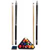 John West Set completo da biliardo, 2 stecche, 1 set di palline, triangoli, gesso