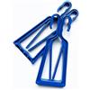 KlipSki Porta sci e bastoni, 1 paio (blu), uso rapido e semplice da utilizzare, per esperti e bambini