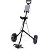 RELAX4LIFE Carrello da Golf Pieghevole, con 2 Ruote Flessibili e Tabellone Segnapunti, Leggero con Struttura Stabile e Maniglia Comoda, Nero, 140 x 63,5 x 113 cm