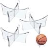CANIPHA Supporto per palla in acrilico, espositore per palloni da calcio, pallacanestro, pallone da calcio, pallavolo, rugby, palla sportiva, trofeo autografo memorabilia (nero, 3 pezzi)