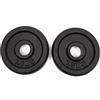 Worqout Set di dischi per pesi - 2 x 1,5 kg di peso, Ø 30 mm, in ghisa per allenamento della forza