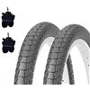 Kenda 2 COPERTONI Kenda 20 X 1.95 (50-406) + CAMERE Pneumatici Bici Neri BMX Stradale City Bike Bambino