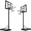 LIFERUN Canestro da Basket Portatile per Adulti, Canestro Basket Regolabile in Altezza 230-305 cm con Ruote Tabellone Infrangibile e Retina Durevole, Adatto a Interno Esterno (Nero)