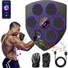 Kouamor Music Boxing Machine, Apparecchio da Boxe Elettronico da Parete con Guanti, 9 Velocità/Modalità, Conteggio Automatico, Connessione Bluetooth, LED Macchina da Boxe Musicale per Adulti e Bambini