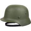 REHOOF Elmetto Tedesco In Acciaio WW2 M35, WW II Casco Di Sicurezza Ad Alta Resistenza In Acciaio Tattico Militare Casco Tattico Con Fodera In Pelle Casco In Acciaio,Fibbia Regolabile E