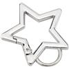 Lamala Portachiavi a forma di stella in acciaio inox con clip a moschettone a forma di stella, gancio per chiavi, in acciaio inox 304, clip in metallo resistente