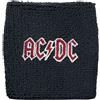 AC/DC Logo Bracciale unisex Bracciale nero 80% cotone, 12% elastan, 8% poliestere