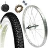 ECOVELO n°1 Cerchio Posteriore 20 x 1.75 + Pignone 16 Denti + Copertone BiancoNero + Camera d'aria | Per Bici Graziella Epoca 20