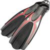 Cressi Thor EBS Fins - Pinne Professionali per Immersione con Cinturino EBS, L, Nero/Silver/Rosso