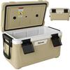 Outsunny Cooler Box 42.6L Frigo Portatile Isotermica con Maniglia Cachi | Leggera, Coperchio, Valvola di Scarico, Mantiene Cibo e Bevande Caldi o Freddi, Ideale per Campeggio e Picnic